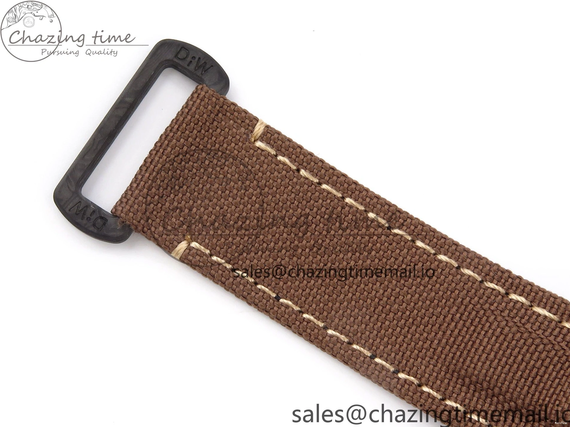 MiroTime 0118 Refined Daytona DIW “DESERT EAGLE”  White Carbon DIWF 1:1 Best Edition Cream Brown Dial on Brown Nylon Strap SH 1074